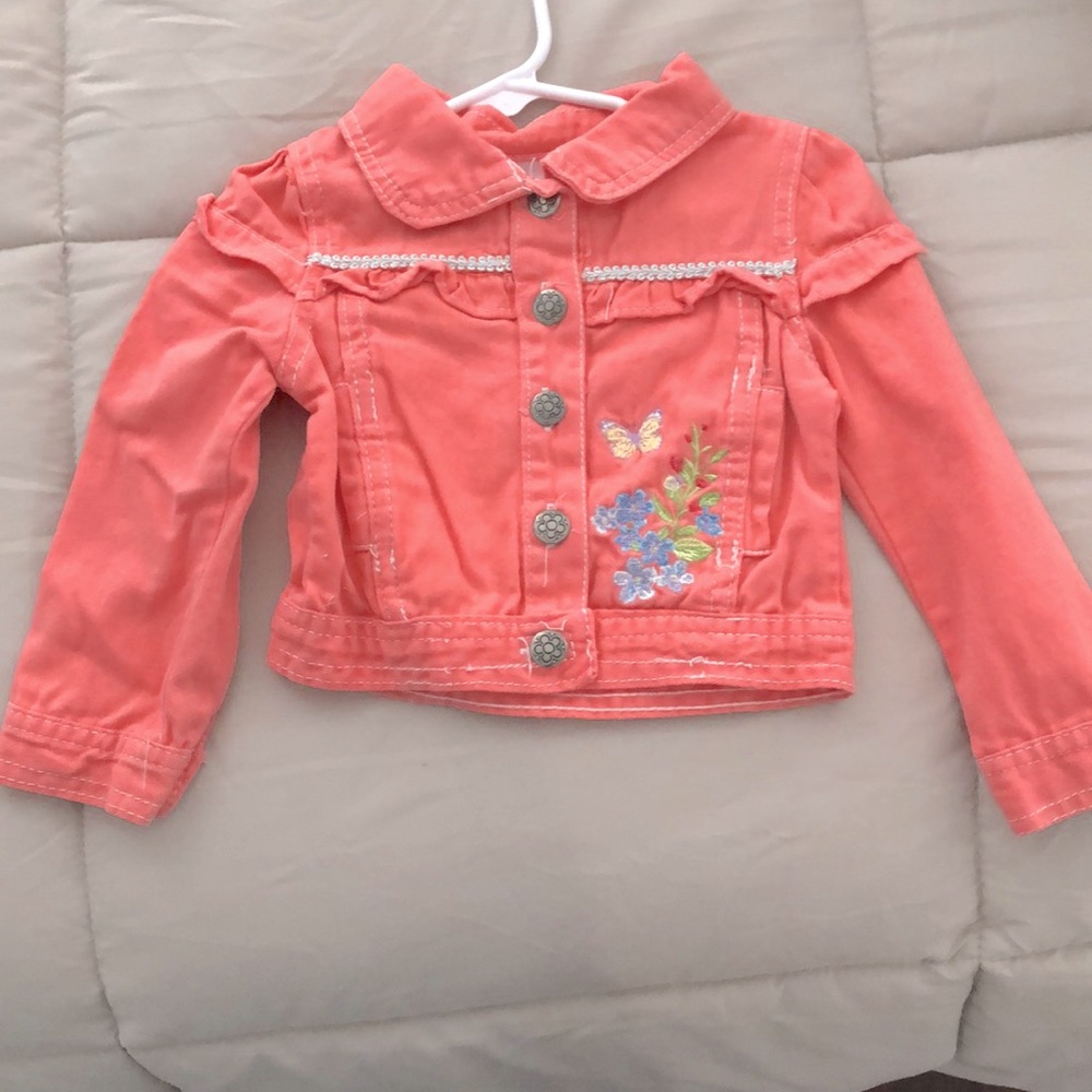 Nanette kids coral light denim jacket